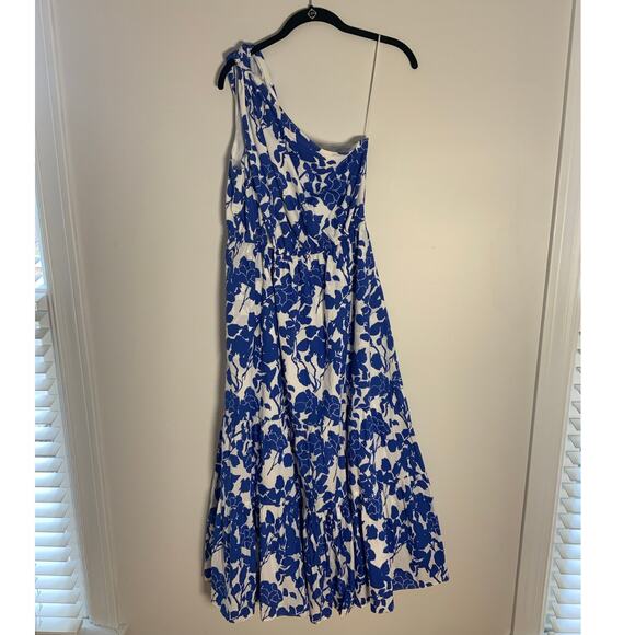 HYACINTH HOUSEBlue Floral One Shoulder Sybil Maxi Dress size medium - Picture 6 of 9